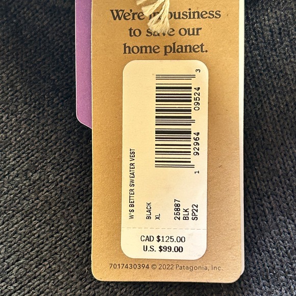 Patagonia Better Sweater Vest Women's Large Black NWT Logo Embroidery‎ Vista - Picture 10 of 10